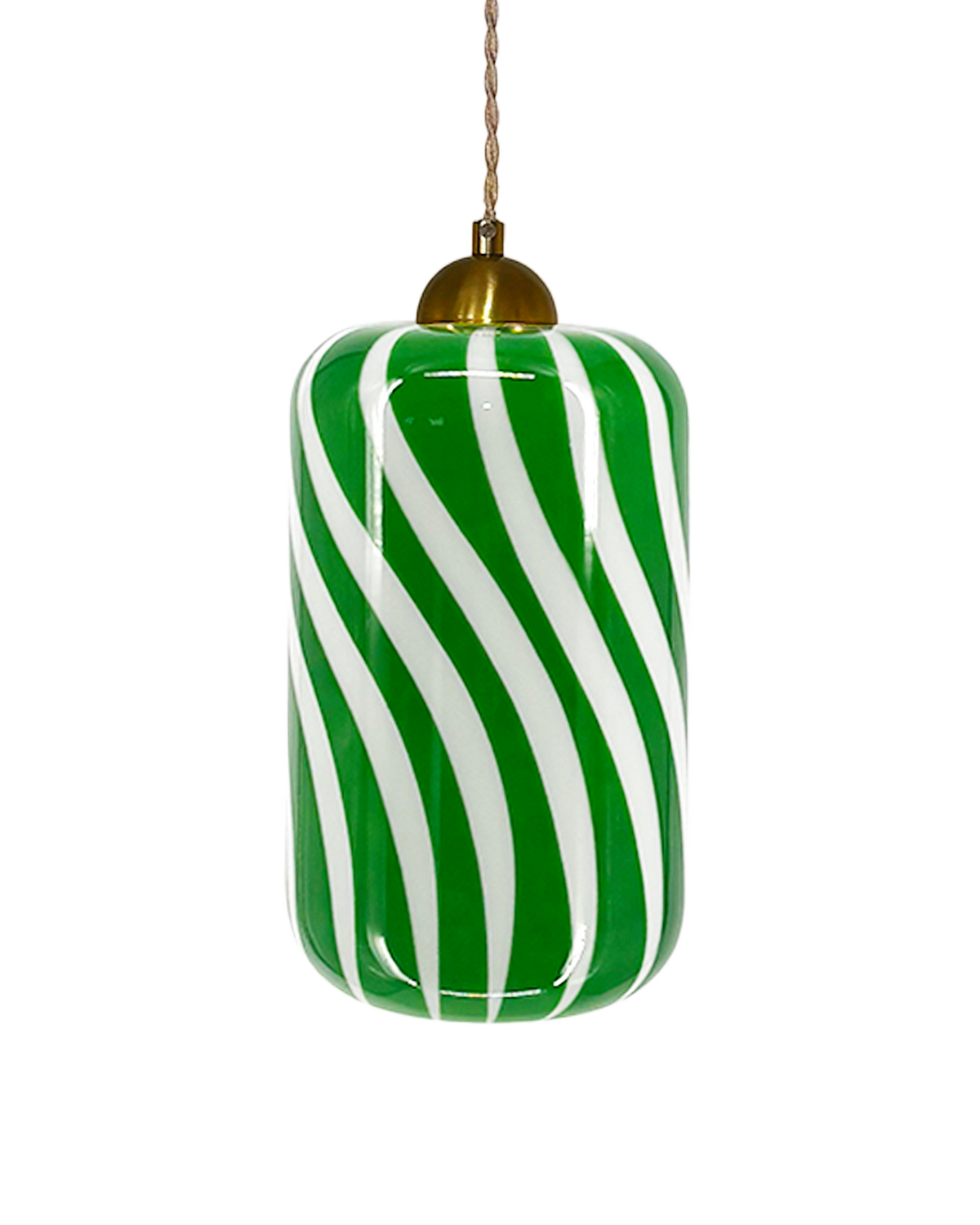 Candy Striped Glass Pendant Light