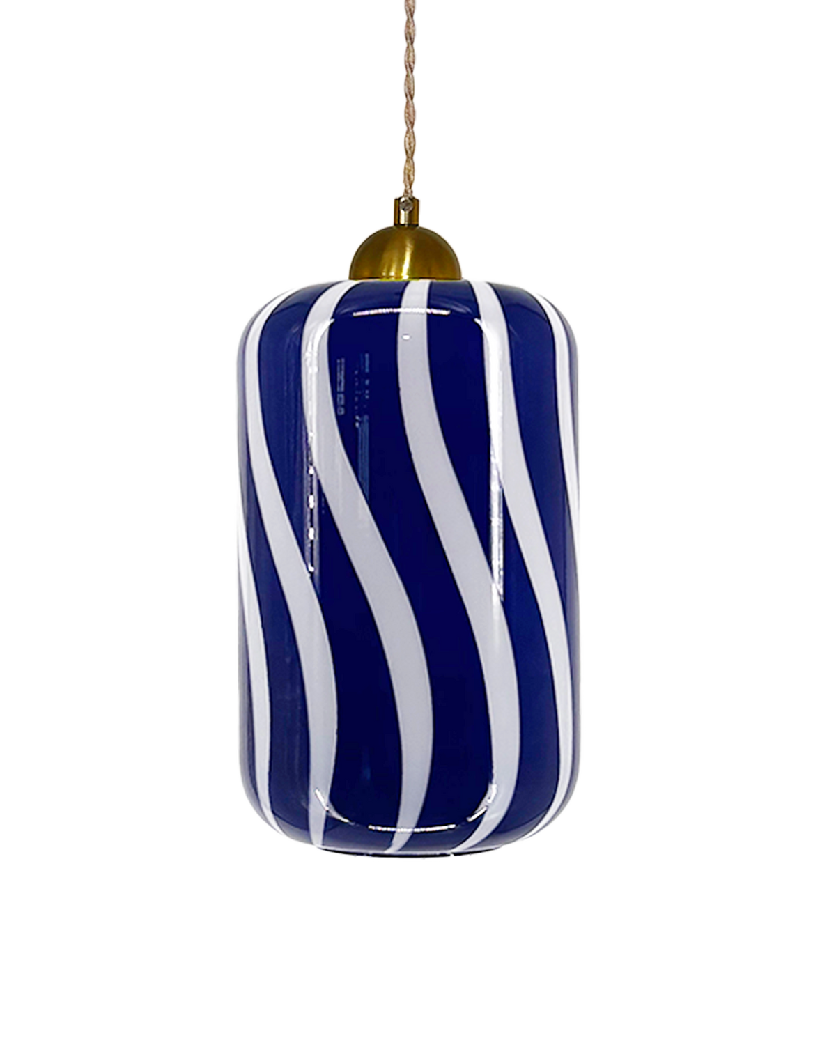 Candy Striped Glass Pendant Light