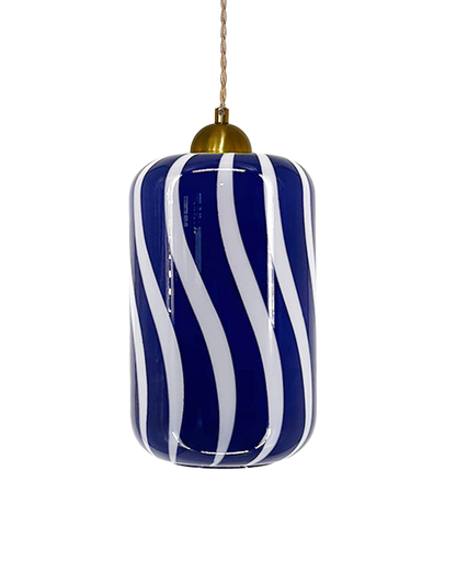 Candy Striped Glass Pendant Light