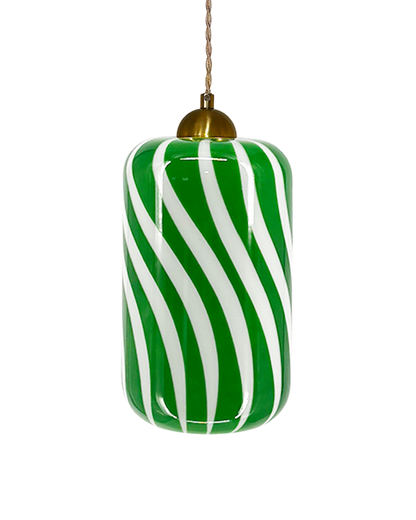 Candy Striped Glass Pendant Light