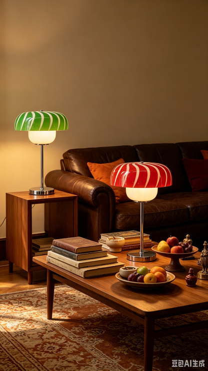 Candy Stripe Mushroom Table Lamp