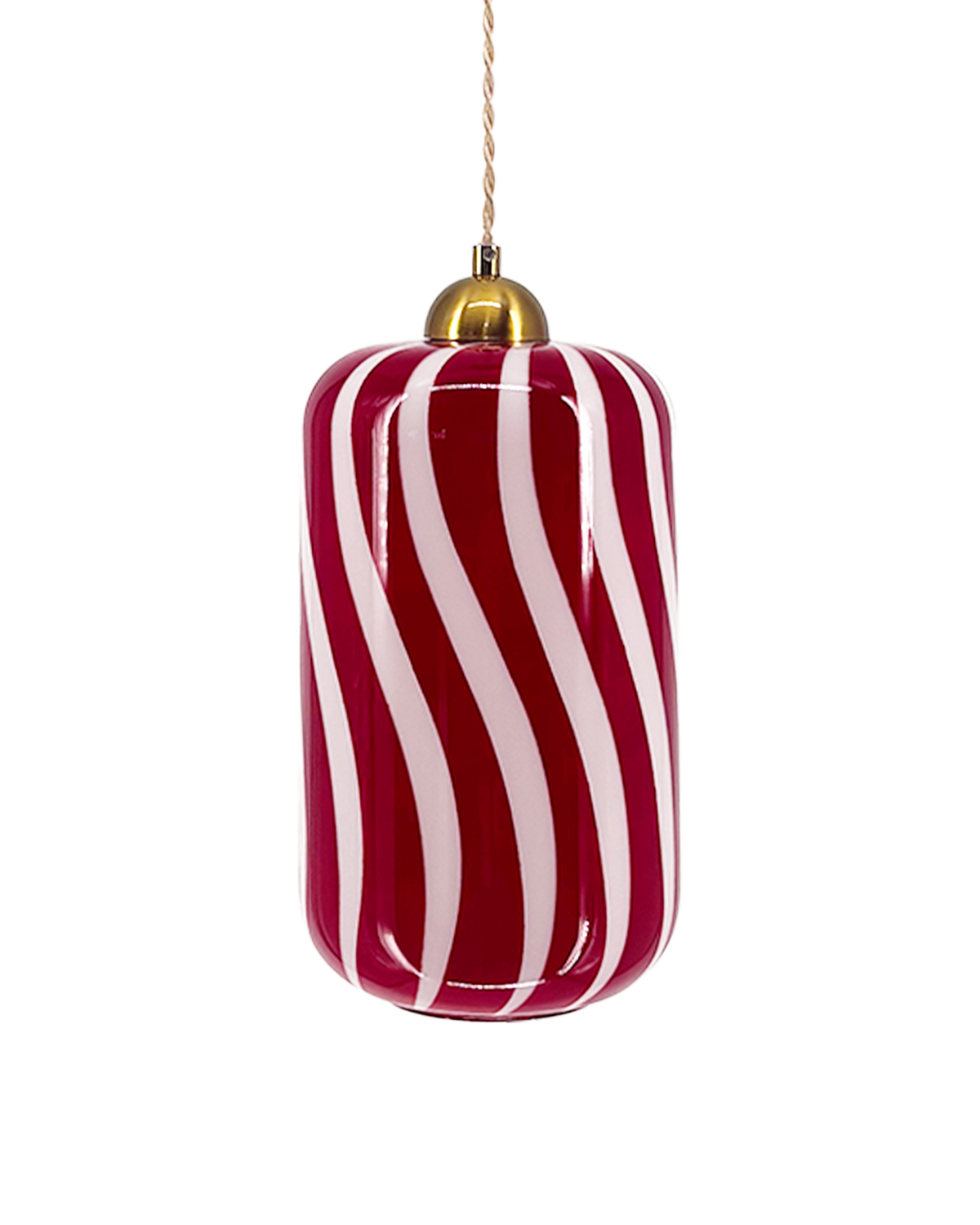 Candy Striped Glass Pendant Light