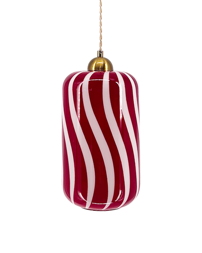 Candy Striped Glass Pendant Light