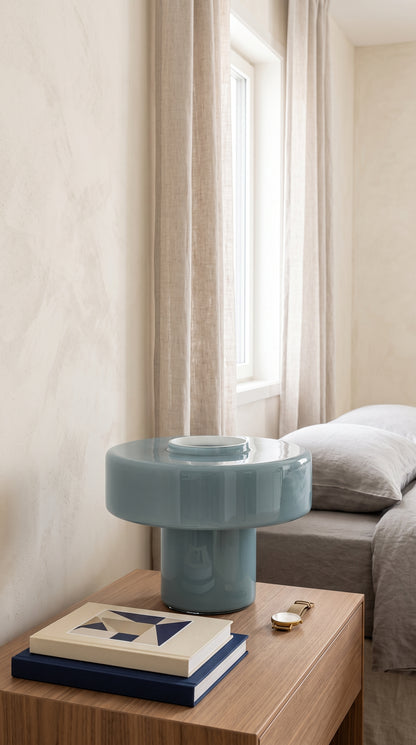 Colorful T-Shaped Glass Table Lamp