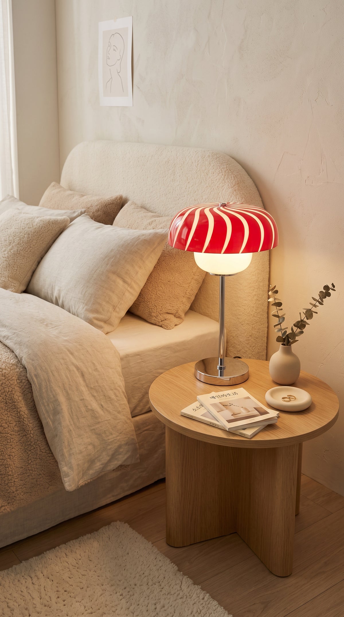 Candy Stripe Mushroom Table Lamp