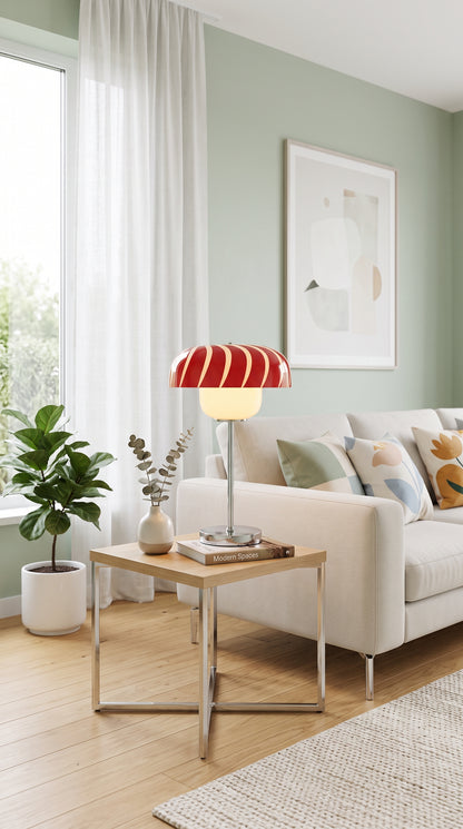 Candy Stripe Mushroom Table Lamp