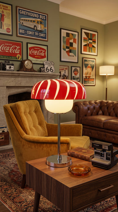 Candy Stripe Mushroom Table Lamp