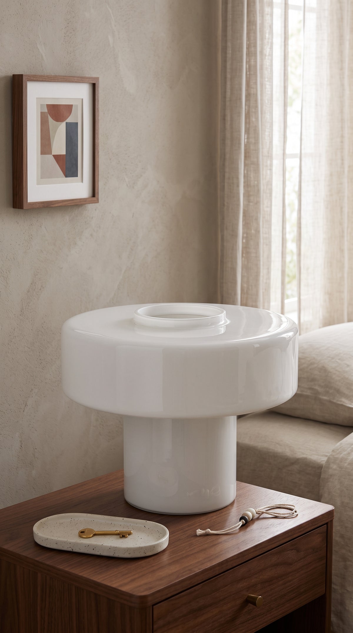 Colorful T-Shaped Glass Table Lamp