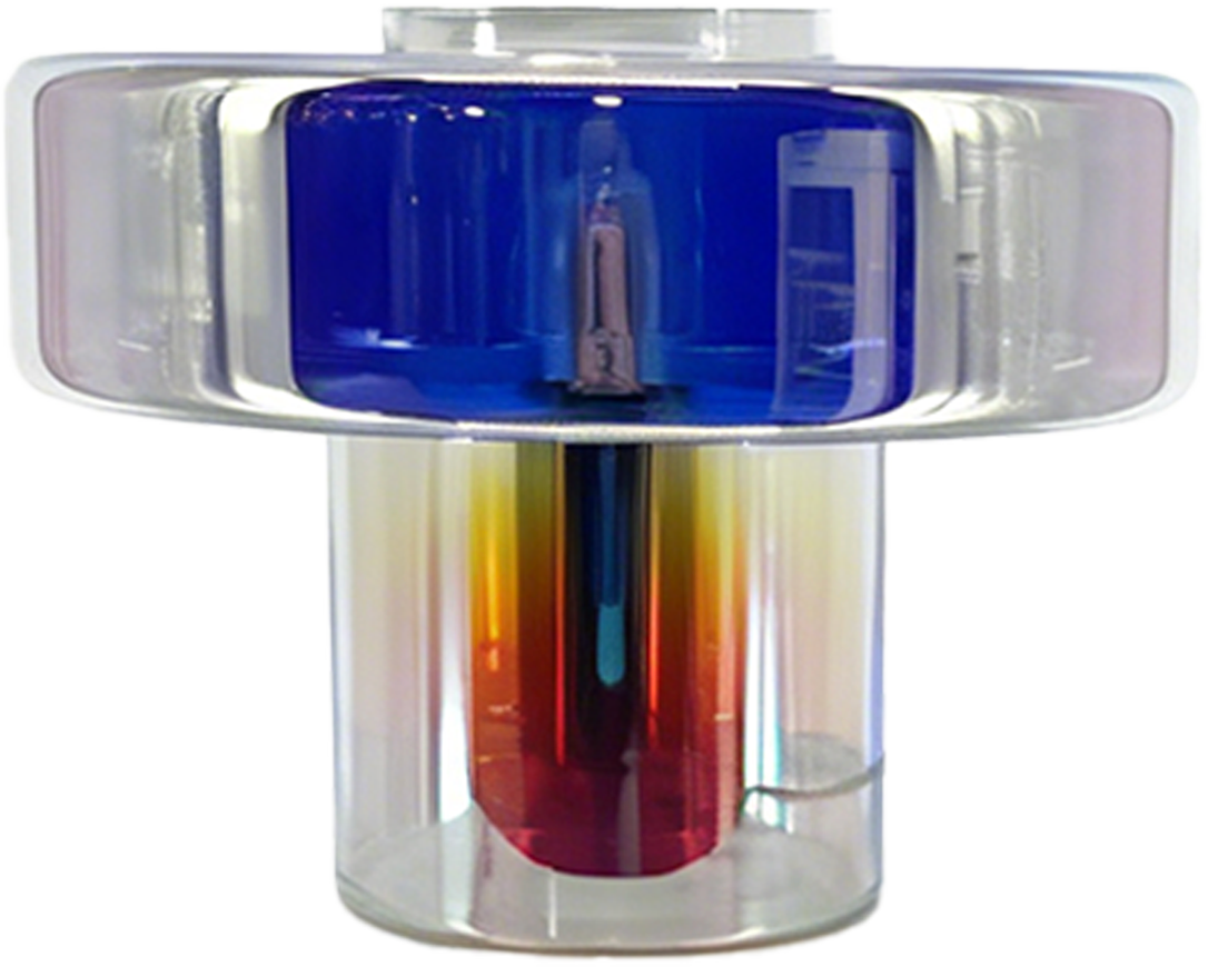 Colorful T-Shaped Glass Table Lamp